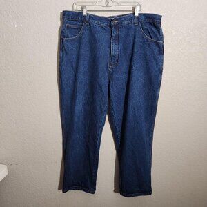 Brazos Jeans Mens 41 x 29 Blue Denim Relaxed Fit Workwear Heavyweight Pants